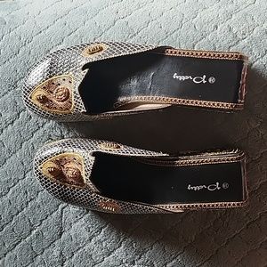 Pretty handmade and embroidered slip on shoes from Hong Kong. $60